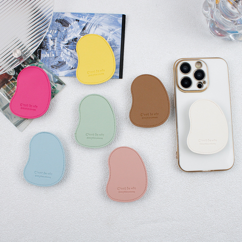 Morandi color leather transparent airbag bracket is suitable for Huawei mate60pro Apple iPhone14pro