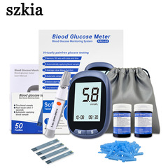 Szkia blood glucose meter for export, blood test device for medical use, high blood sugar measurement machine, comes with 50 test strips and 25 test strips