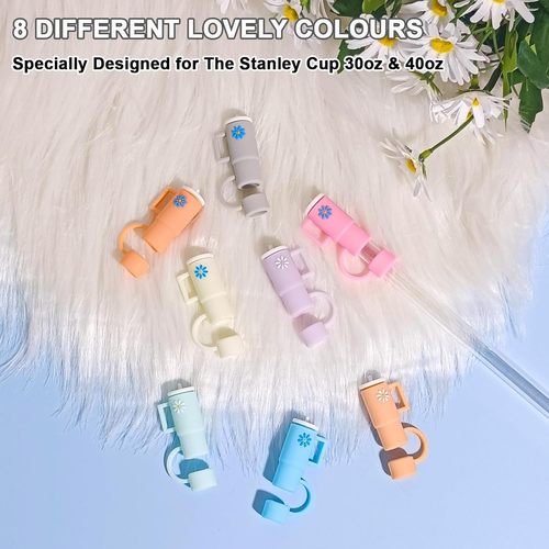 10mm Cup Style Food Grade Soft Silicone Straw Cap Tea Cup Reusable Straw Plug Dustproof Straw Cover