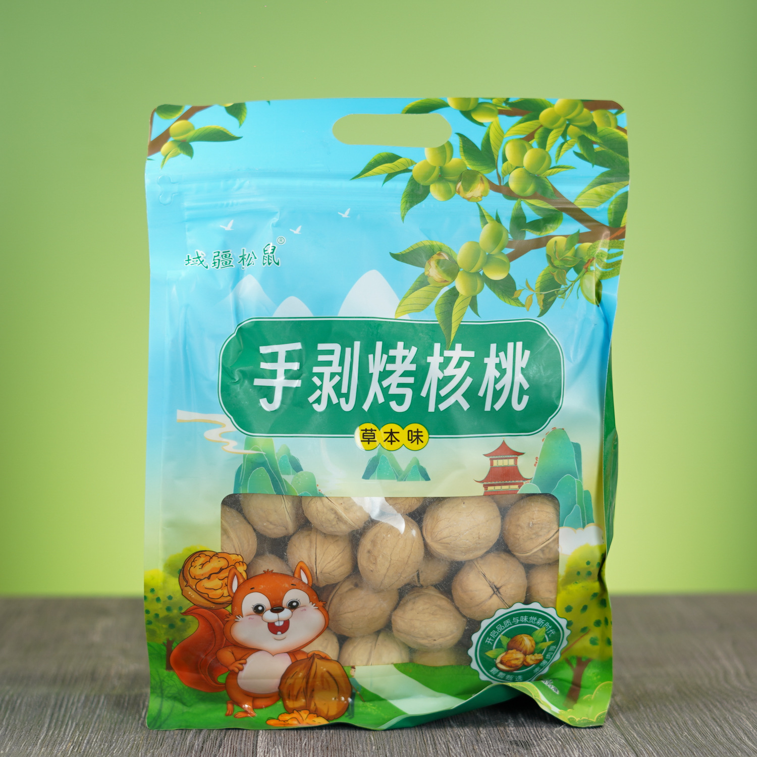 手剥烤核桃阿克苏185纸皮核桃熟核桃1000克/袋草本味奶香味直发