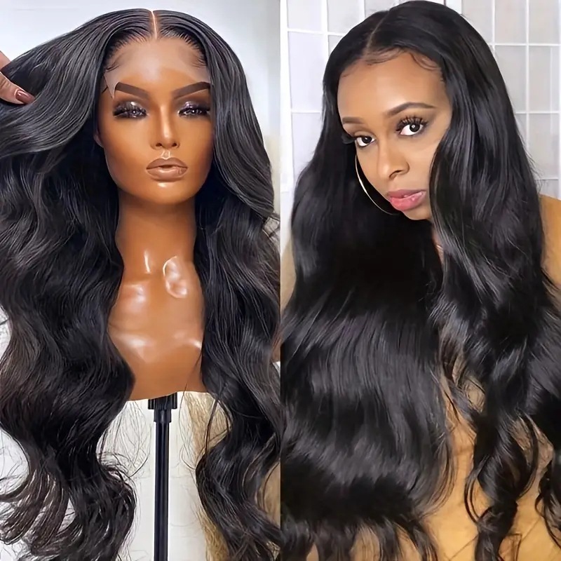 Perruque ondulée tendance en dentelle synthétique à clips, style européen/américain, cheveux longs, courts ou mi-longs, base en dentelle résistante à la température_voghion.com