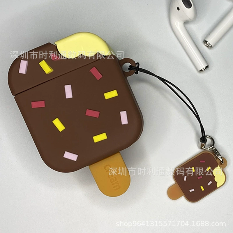 Силиконовый карманный защитный чехол для картинок (Apple AirPods, несколько моделей), милый чехол с карабином