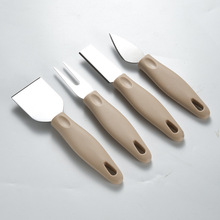 不銹鋼芝士刀4件套裝家用奶酪刀廚房黃油角刀芝士鏟叉烘焙工具