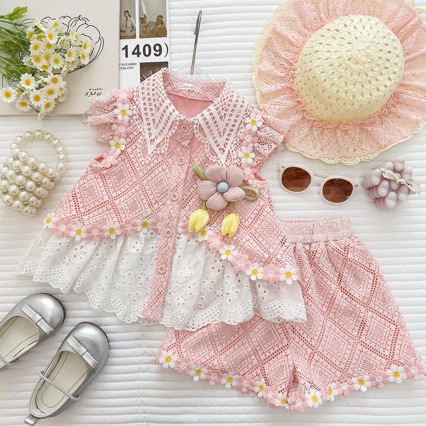 Summer lace cute set girl's
