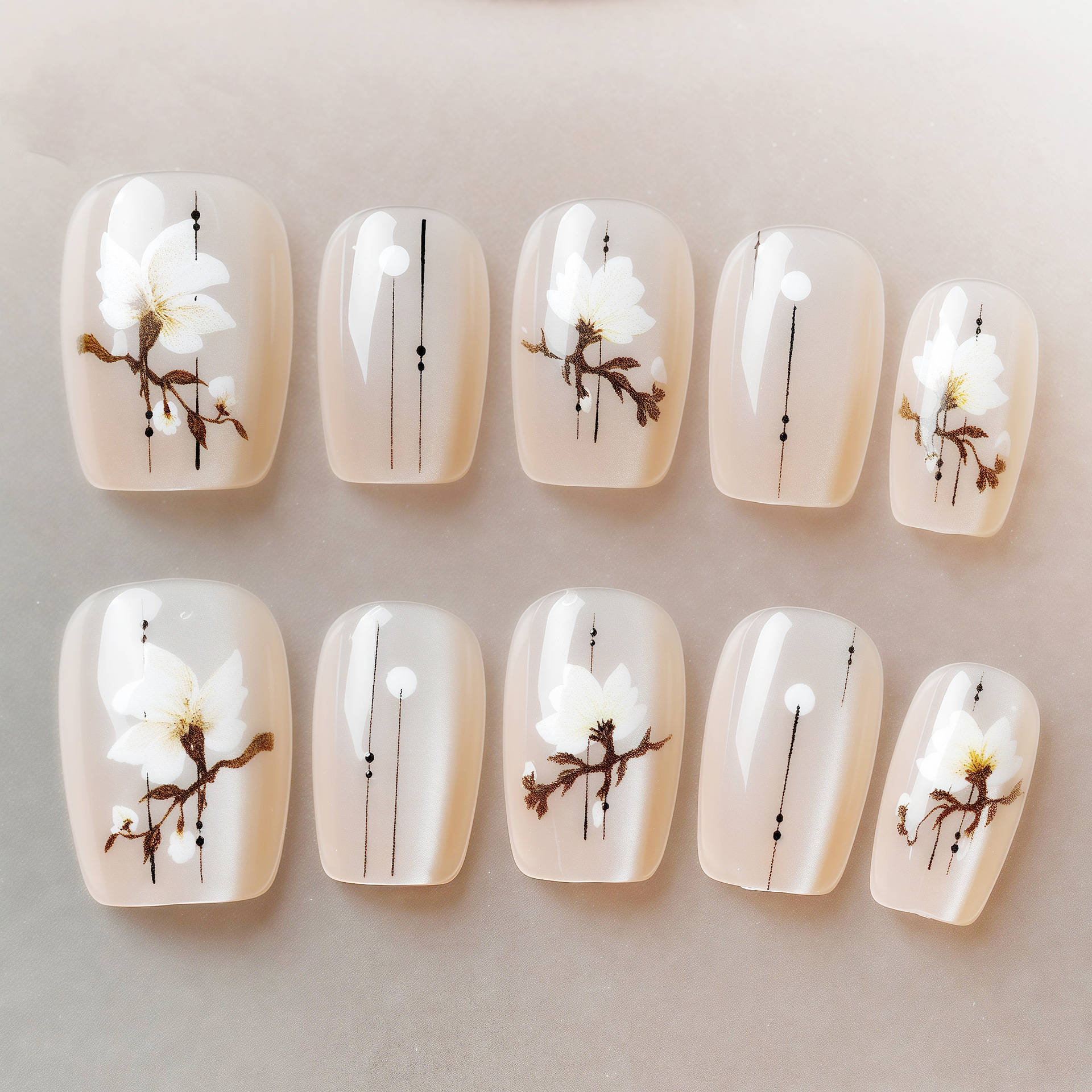 Manicure nuevo cristal ojo de gato usar uñas de alta calidad manuales manicure piezas de 10 piezas empaquetadas decodificación usar uñas al por mayor