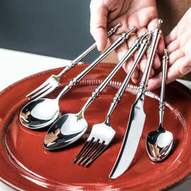 罗马传奇304不锈钢西餐刀叉高级感酒店西餐牛排刀叉勺汤勺咖啡勺