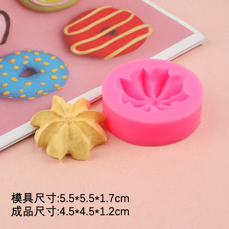 5 galletas crema grano forma silicona molde simulación cerámica suave arcilla alimentos pastel de chocolate Decoración