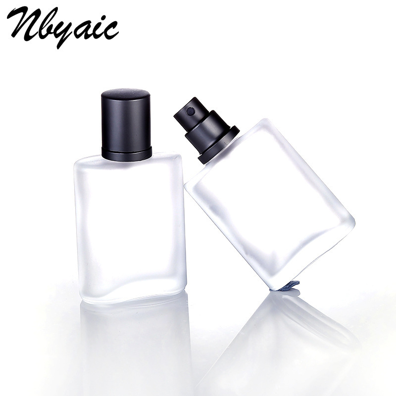 現物B002-30ML 50ml 100ml蒙砂ガラス瓶香水スプレー瓶分注瓶灰色電化アルミニウム|undefined