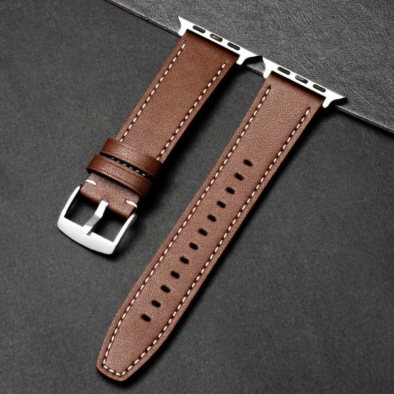 Adecuado para Huawei banda de reloj GT banda de reloj Apple banda de reloj liso de cuero de microfibra de liberación rápida banda de reloj