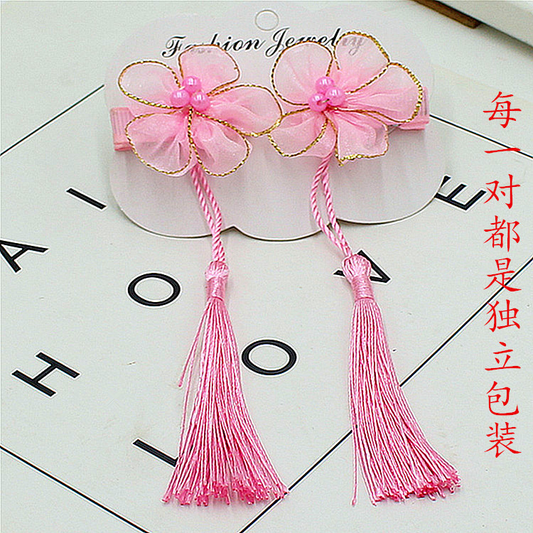 Chinese style children's tassel hairpin Tang suit Hanfu accessories headdress factory direct baby hair accessories headdress hot sale Chinese style children's tassel hairpin Tang suit Hanfu accessories headdress factory direct baby hair accessories headdress hot sale