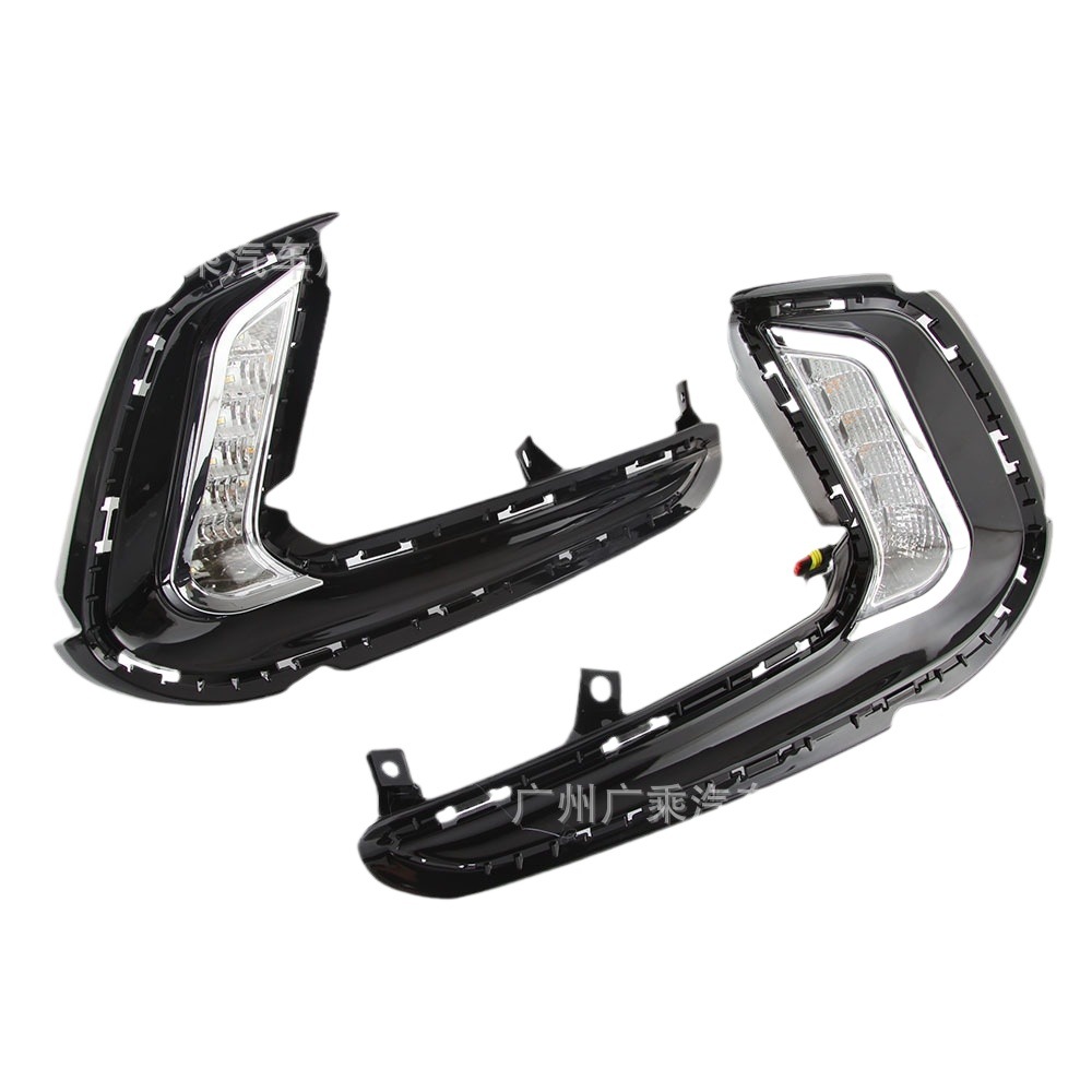 Aplicable a 16-18 Luz de marcha diurna Elantra moderna que conduce 6 cuentas de lámpara Luz de marcha diurna de 2 colores