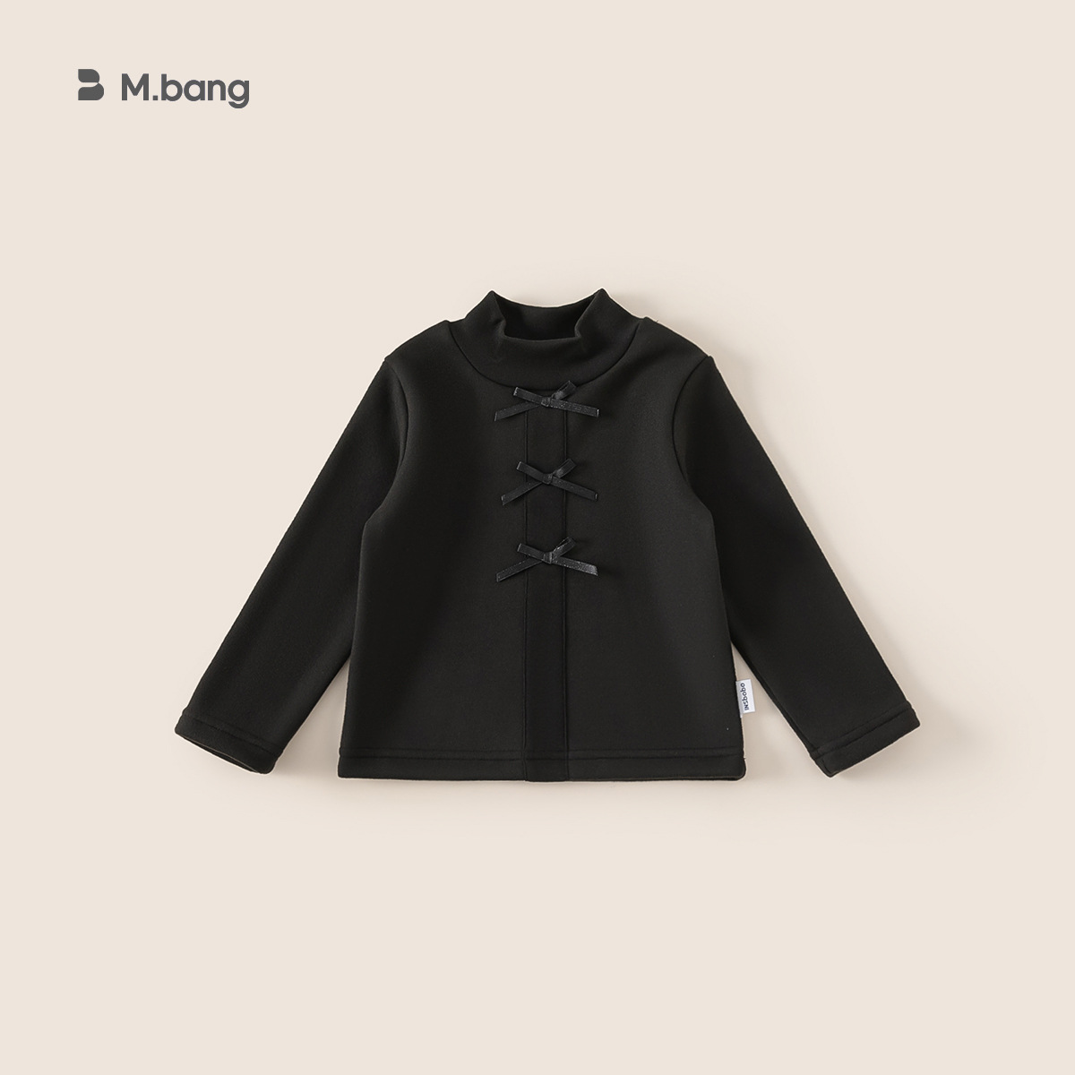 Yubao ropa infantil para niñas camiseta de base de arco dulce de invierno para bebés con camiseta de cuello medio alto