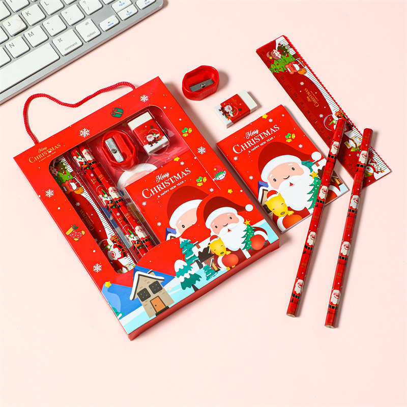 1 Set Cartoon Learning Christmas Plastic Cartoon Style Stationary Sets display picture 3