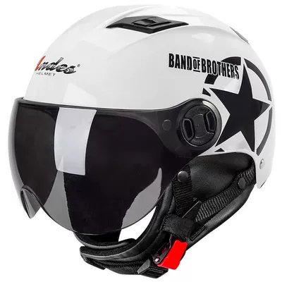 warm revealing helmet all seasons: Motosiklet kaskı (dəbilqə) - white-star-four-seasons-one-size-fits-all