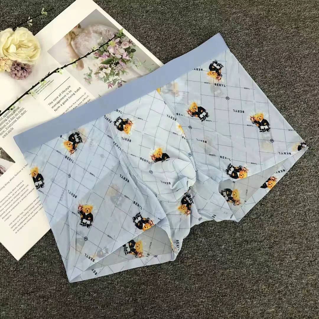 Fábrica directa calzoncillos de hielo de hombre calzoncillos de nylon caliente antibacteriano calzoncillos de verano delgados cómodos y transpirables