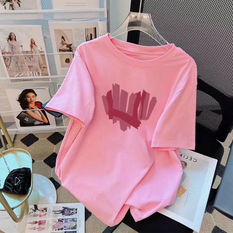 アメリカンレトロピュアコットン半袖Tシャツレディース2025年夏新作人気夏Tシャツルーズ|undefined