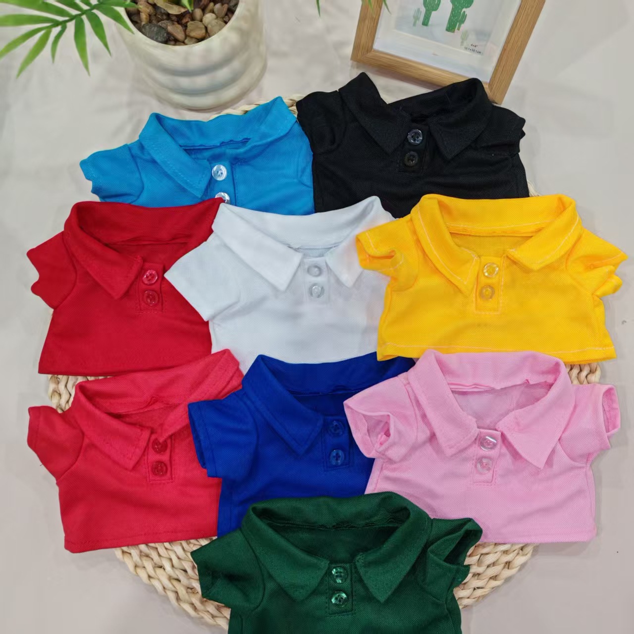 30 cm muñeca polo camisa osos muñeca reemplazo de ropa Teddy Bear ropa muñeca peluche impresión logotipo