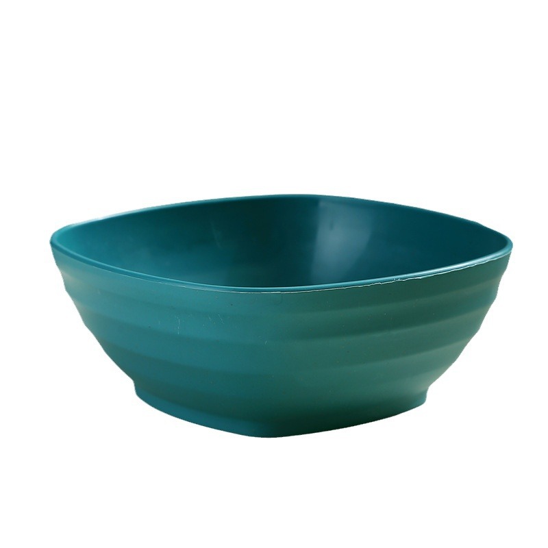Tazón cuadrado de 5.5 pulgadas, juego de 4, tazón cuadrado para sopa de 500 ml color trigo, tazón para niños, irrompible, tazón para comer en el hogar, tazón para agua con azúcar