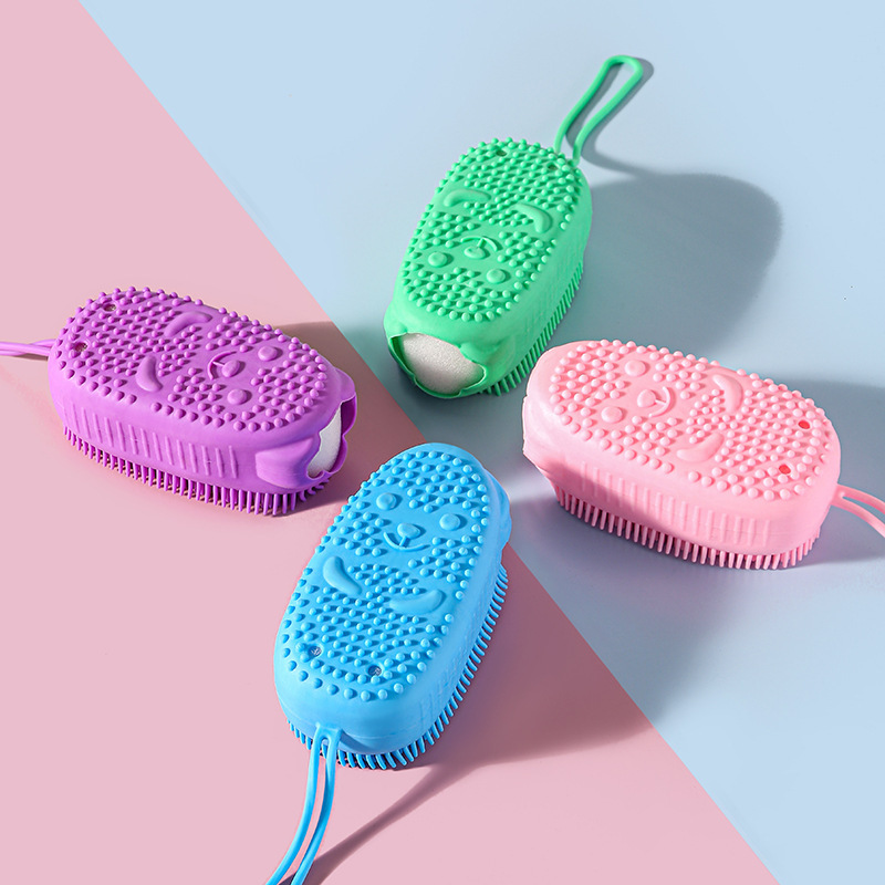 Silicone convenient double-sided sponge brush for home use