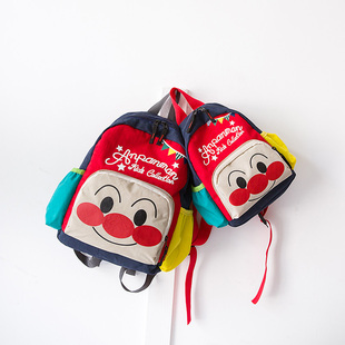 Baby Schoolbag Kindergarten Backpack Cartoon Bread Cute Kidsren's Backpack Korean Style Contrasting Color Family Travel Bag