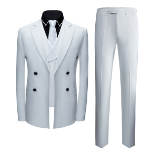 2023 autumn new men's suit suit Korean style white Amazon AliExpress casual suit three-piece suit