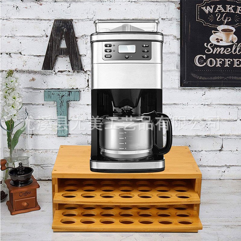 Cápsula de café estante de exhibición Barra de agua ins estilo Mesa bolsa de té caja de almacenamiento máquina de café base de cajón de almacenamiento en rack