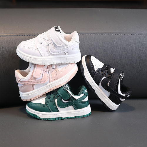 Children's sports shoes for boys and girls  spring and autumn new sneakers soft sole non-slip baby shoes white shoes toddler shoes