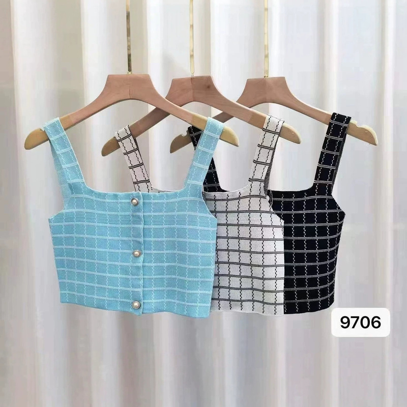 Real price: Same style as U77, uniquely designed niche tank top for women, houndstooth pattern camisole with a retro design Real price: Same style as U77, uniquely designed niche tank top for women, houndstooth pattern camisole with a retro design