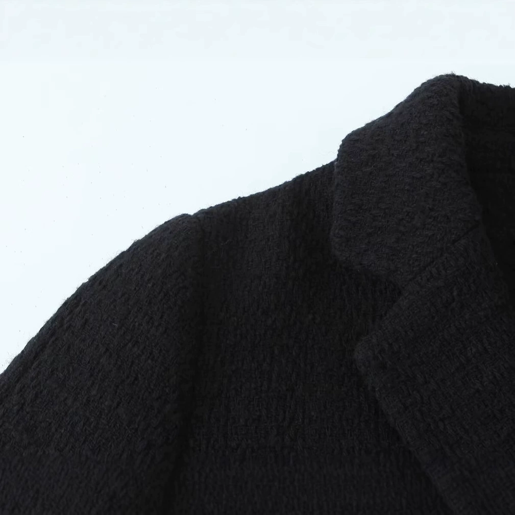 Черная весенняя куртка для отдыха, стиль Chanel, для подростков, тренд сезона