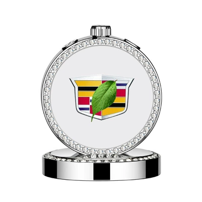 Metal Ornaments for Car Interiors, Perfplant seat - ocean-scent-steel-label-with-diamond-perfume-holder-cadillac