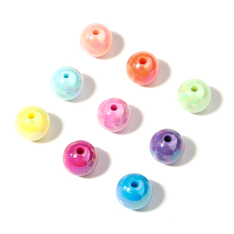 100g Weight Beads Jewelry Making Type Jewelry Accessories Classification 1 Set Quantity Arylic Material Round Pattern Plating Design Simple Style Style 1 Set Arylic Round Beads 5