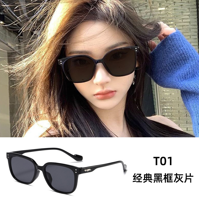 新商品レトロファッションネット赤同モデルサングラス女性男性ファッション百合ins紫外線防止サングラス卸売り|undefined