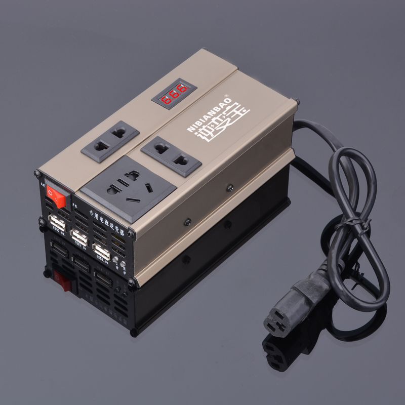 Electric Vehicle Inverter 48V60V72V Dc to 220V Ac Socket Power Converter