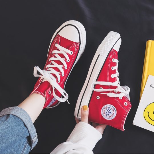 High-top canvas shoes men's Korean-style trendy 2023 Spring and Autumn new Harajuku ulzzang retro versatile student board shoes