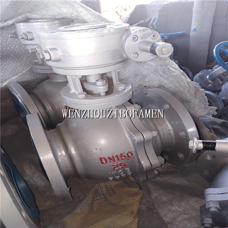 Q41F-100C Q341F-100C 铸钢 碳钢软密封涡轮球阀