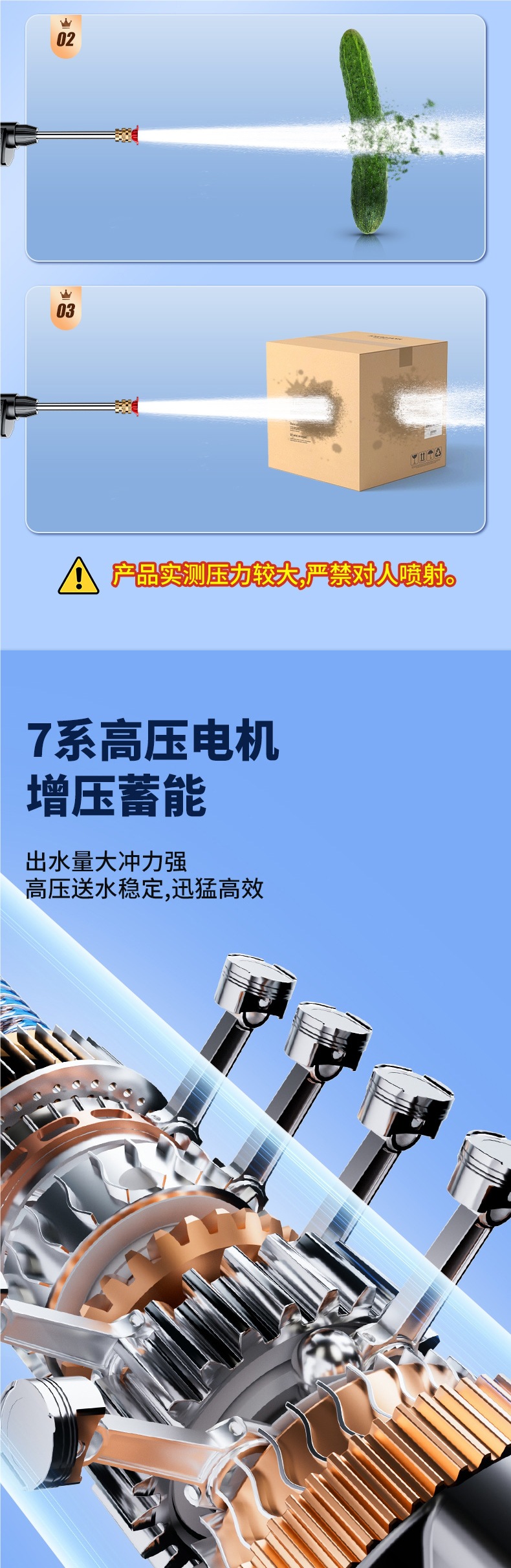 High-Pressure Water Gun for Car Washing, Household Car Washing Machine 220V, Powerful Cleaning Machine for Vehicles, Wireless Super Strong Copper