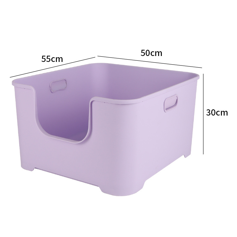 Lavabo para gatos, inodoro para gatos anti-salpicaduras de gran tamaño, lavabo de arena para gatos abierto gigante, caja de arena para gatos extra grande, pala de arena para gatos gratis