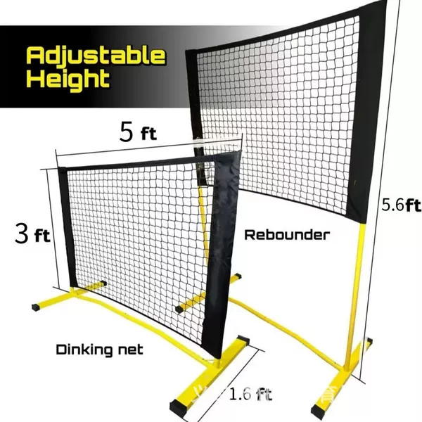 Mini Pickleball Net Stand 5-Foot Pickleball Net Rack Pickleball Outdoor Rebound Net with Adjustable Height