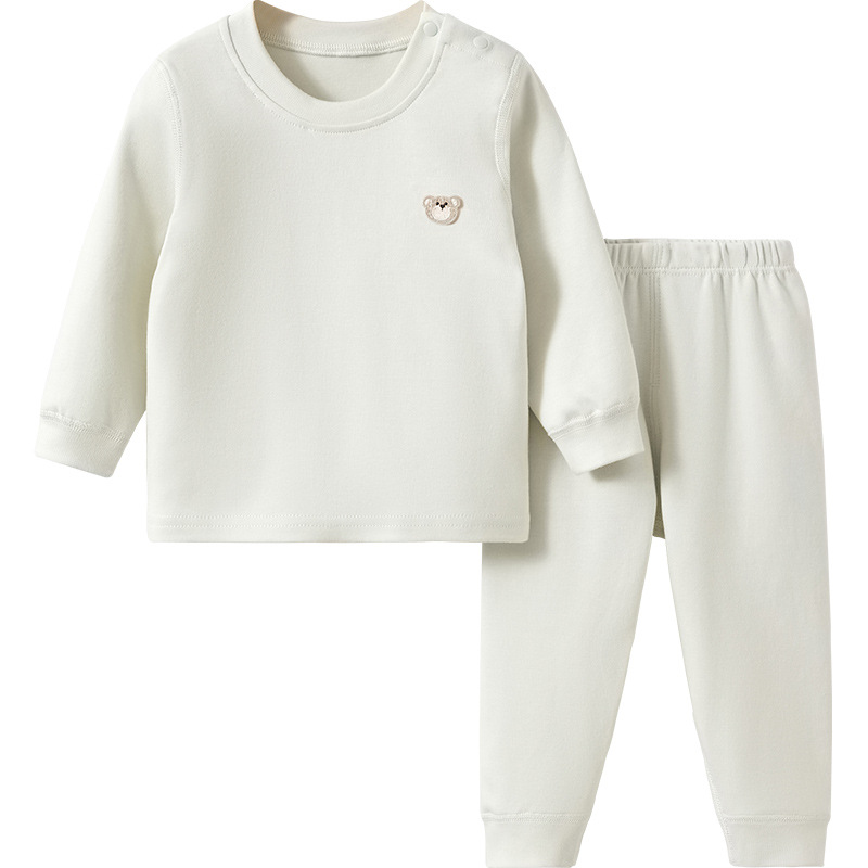 Set de ropa interior para bebés otoño y invierno para niños de un año de edad, pijamas calientes para niños y niñas, pantalones de otoño para bebés