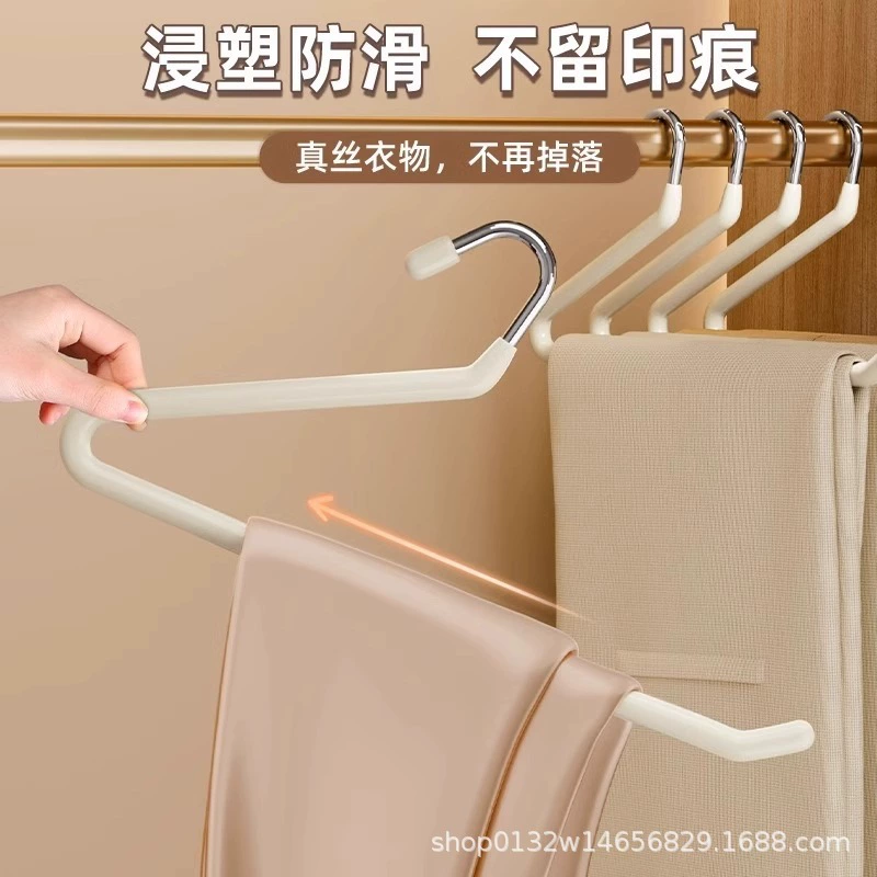 Trousers, non-slip hanger for home use, storage system