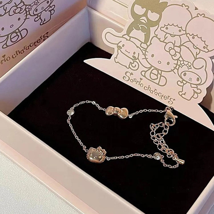 hellokitty bracelet Women's Light luxury ins niche design simple Hello Kitty pendant for girlfriend birthday gift