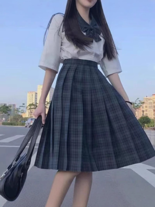 ビビ菲正規版jk格スカート学生日系キャンパスロングスカート女性正統スカート日系jk制服|undefined