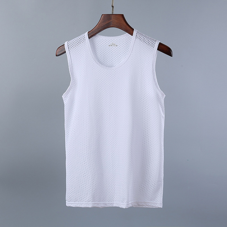 Men's Solid Color Simple Style U Neck Sleeveless Regular Fit Men's Tops display picture 2