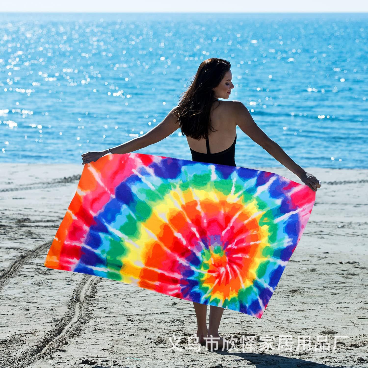 Big beach quick dry handheld bath towel for swimming for traveling