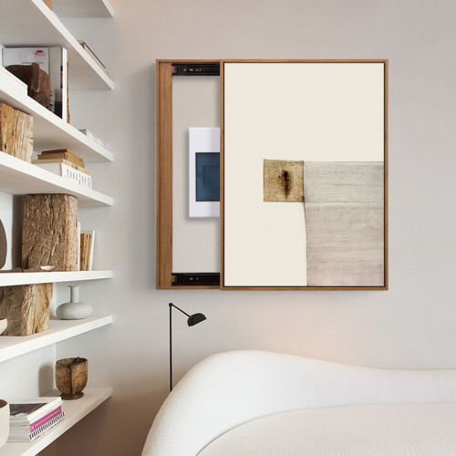 Modern Nordic electrical panel decoration painting conceals distribution box circuit breaker low power main switch hanging picture flip wall art