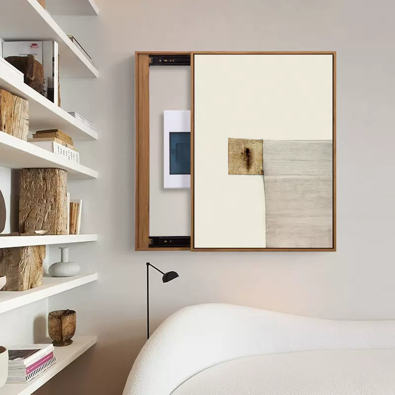 现代简约电表箱挂画高级感遮挡配电箱电表箱装饰画免打孔玄关挂画