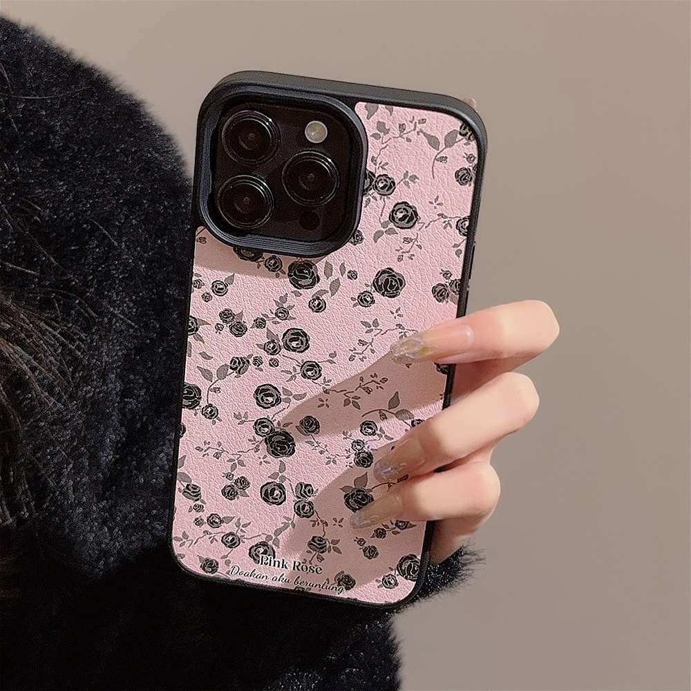 Protective Phone Case With Rose Flower Design For Iphone_voghion.com