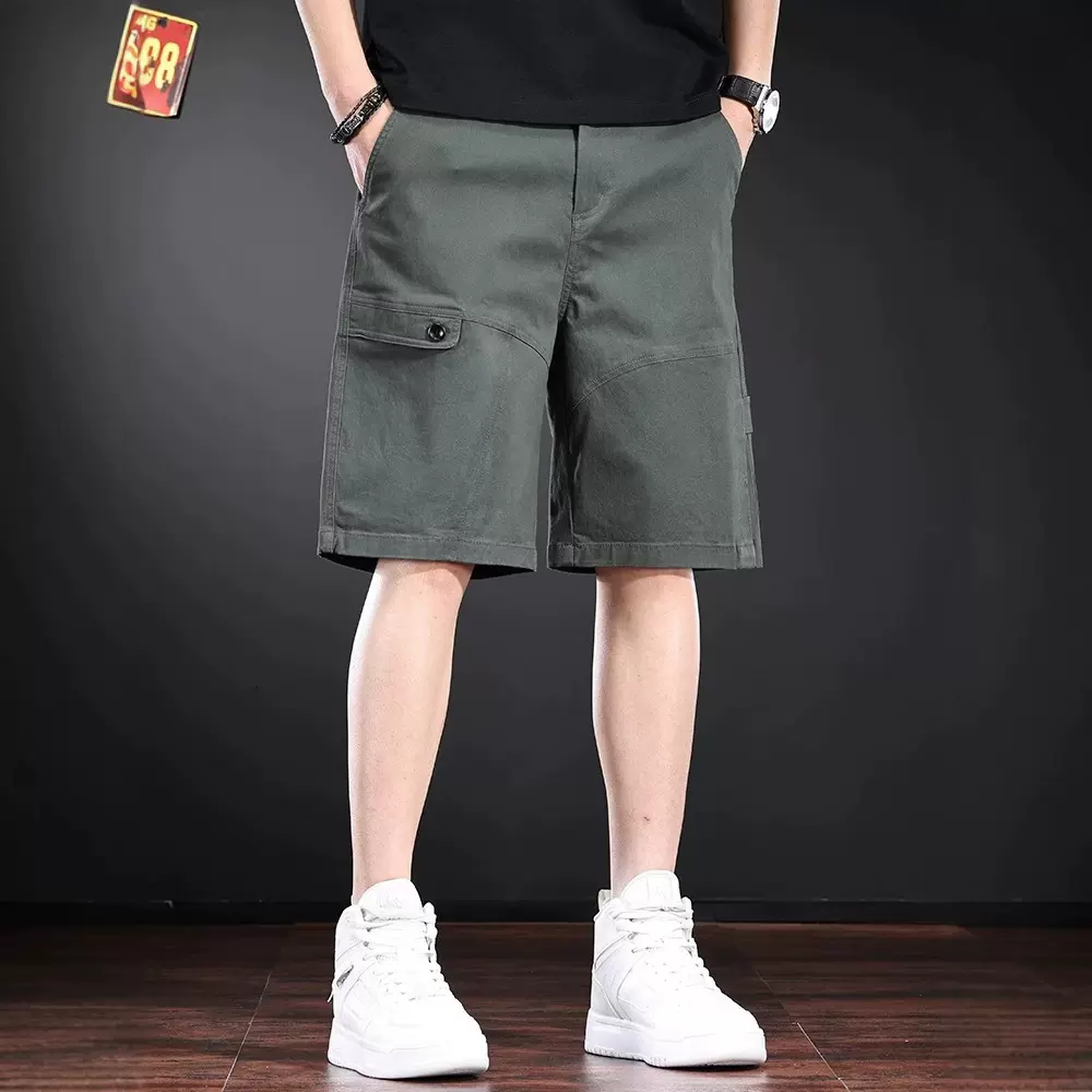 衫少服饰工装休闲短裤男潮牌2025新款5分中裤宽松大码外穿夏季男