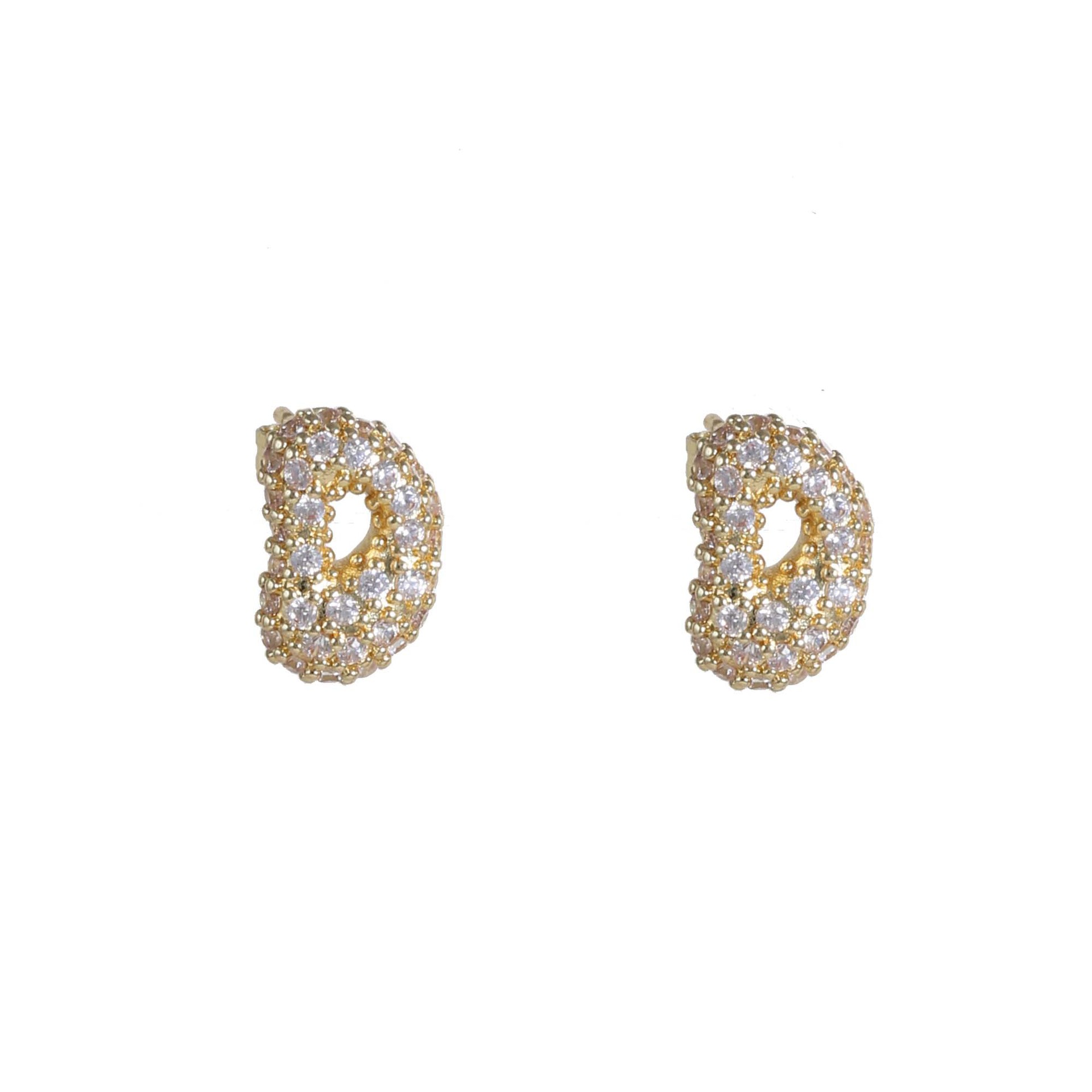 6g Weight Copper Ear Needle Material Ear Studs Classification 1 Pair Quantity Daily Occasion Copper Material Letter Pattern All Seasons Season Women's Gender Plating Design Classic Style Style 1 Pair Classic Style Letter Plating Copper Ear Studs 9