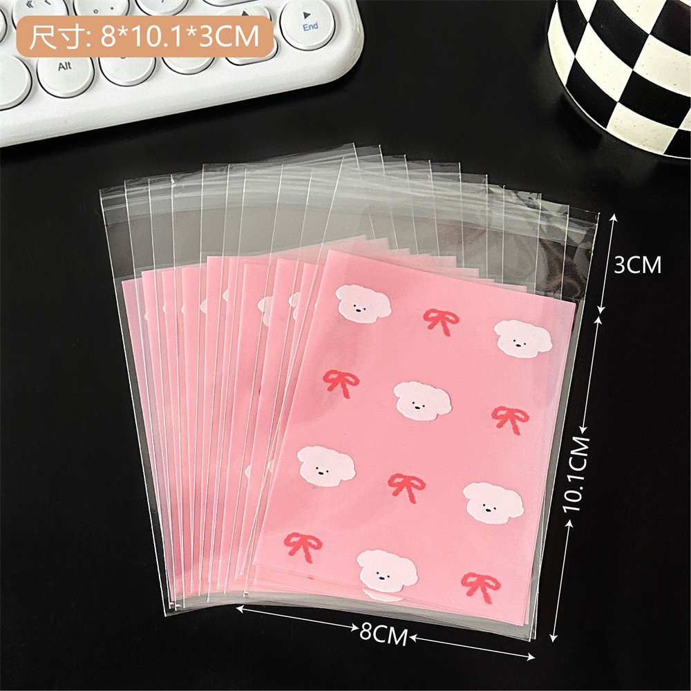 Nuevo color rosa azul linda bolsa ziplock niña bolsa de embalaje Idol pequeña tarjeta bolsa de almacenamiento bolsa de embalaje de dulces al por mayor